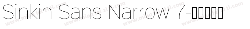 Sinkin Sans Narrow 7字体转换